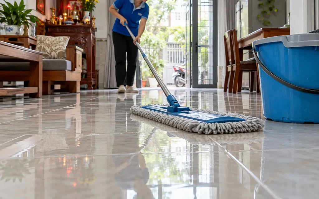 Cách giữ sàn nhà sạch lâu sau khi vệ sinh